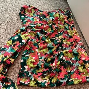 Floral corset mini dress